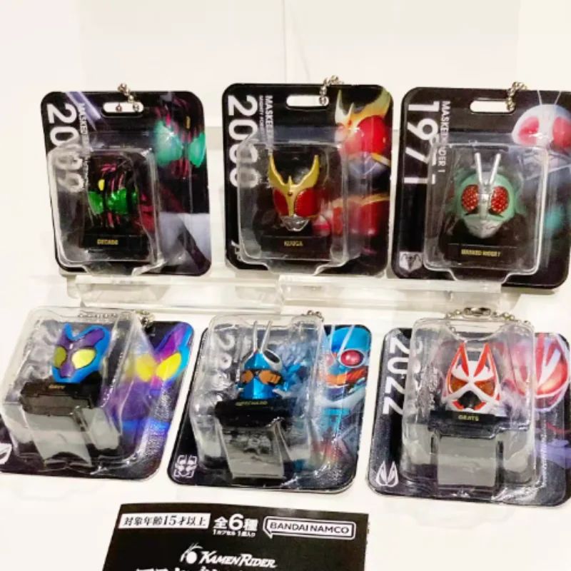 Bandai Gashapon Kamen Rider Testa in miniatura Gabu Jihu Kuuga Da collezione Anime Action Figure Modello Giocattoli Portachiavi Borsa Appesa Regali