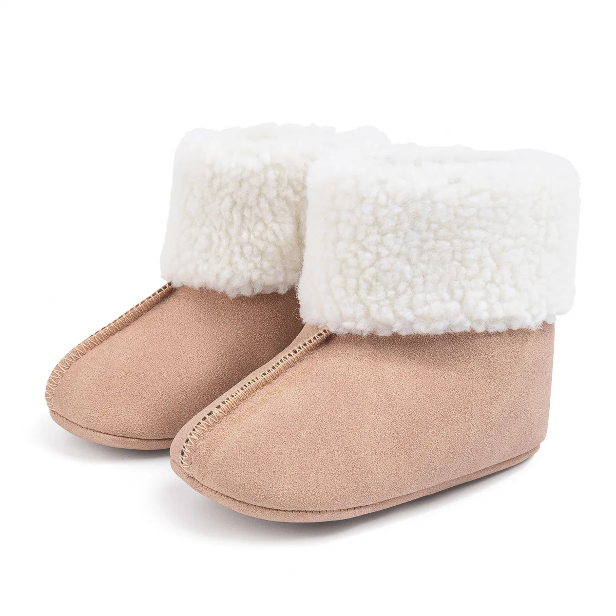 Kids'Casual Shoes Snow Boots Cartoon Solid color Winter Shoes For Baby Warm Anti-slip Soft Bottom Pink Brown Shoes Size 11-13