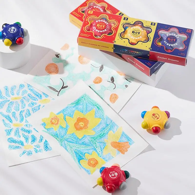 أقلام تلوين قابلة للغسل للأطفال مع ممحاة، أقلام رسم وتلوين قابلة للمسح للأولاد والبنات من سن 2 4 6 8 سنوات
