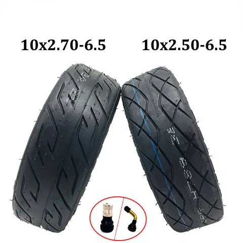 Chaoyang 10x2.70-6.5 튜브리스 타이어 10x2.50-6.5 전기 스쿠터 용 밸브가있는 진공 타이어 10 인치 공압 휠 액세서리