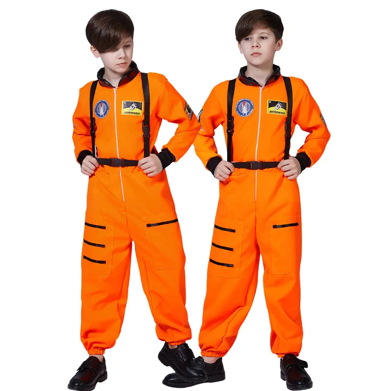 loween Costume da spettacolo per bambini Cosplay Astronauta Pilota Abbigliamento dell'aeronautica Abiti coordinati genitore-figlio Performance sul palco...