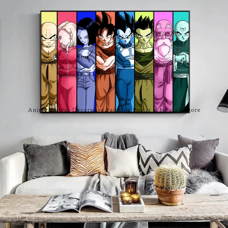 

Dragon Ball Anime Print on Canvas Prints Goku Home Room Painting Gifts Cartoon Character Picture Decoration Paintings Art Poster