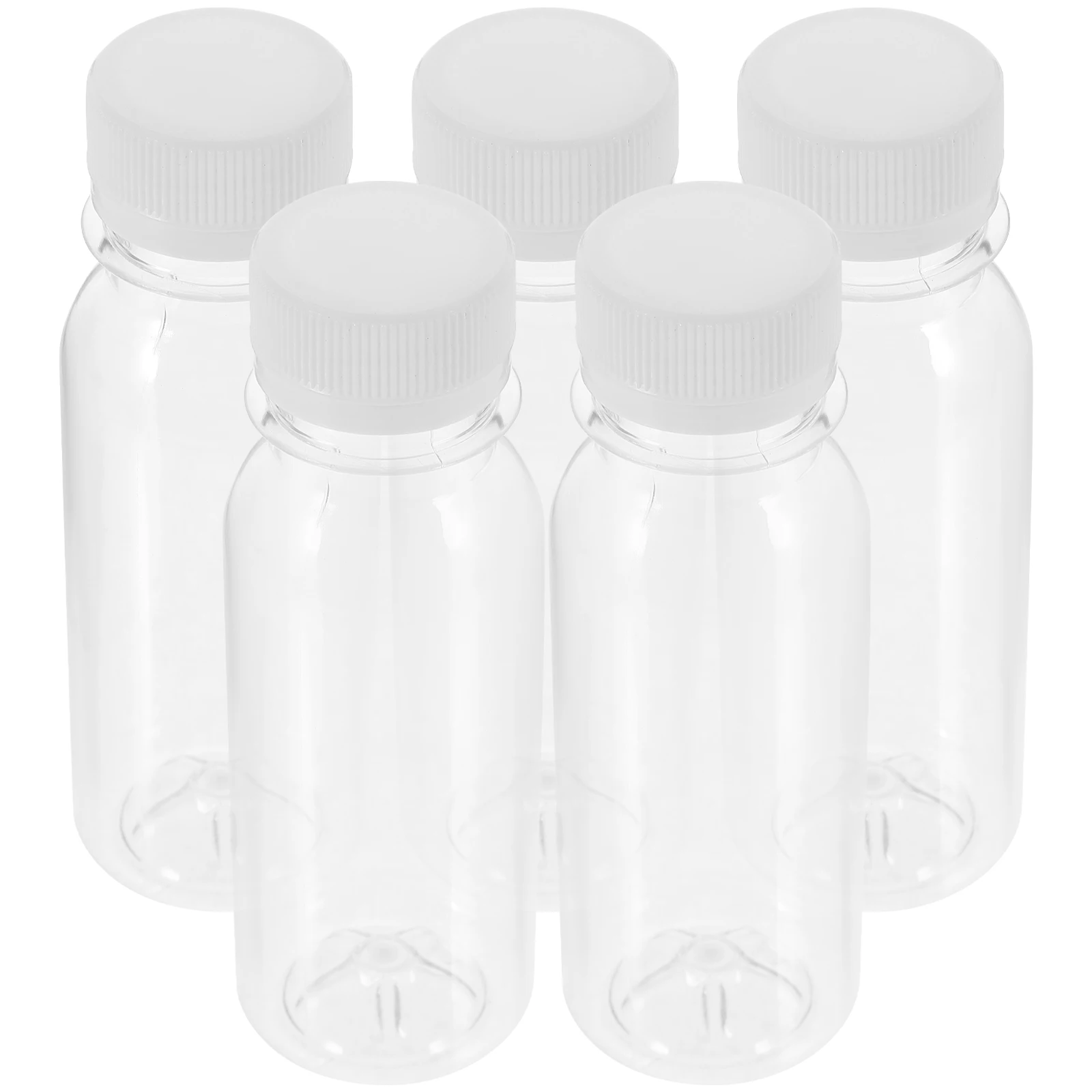 

5pcs Paint Storage Bottle Milk With Lids Small Mini Plastic Juice For Liquids Water Reusable Sealing Cover Leakproof Flat