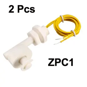 2pcs PP Float Switch M12 54mm Fish Tank Liquid Water Level Sensor Right Angle Plastic White ZPC1 Float Switch