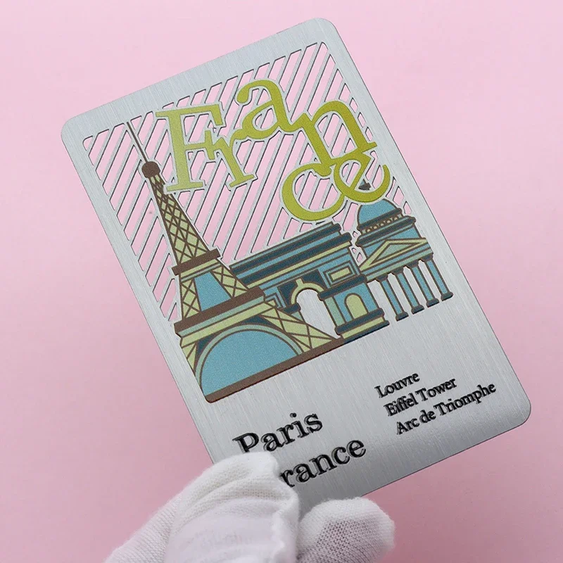 Металлическая пустая нержавеющая сталь, заводская высококачественная визитная карточка из матового фона с тиснением, серебряная визитная карточка из нержавеющей стали