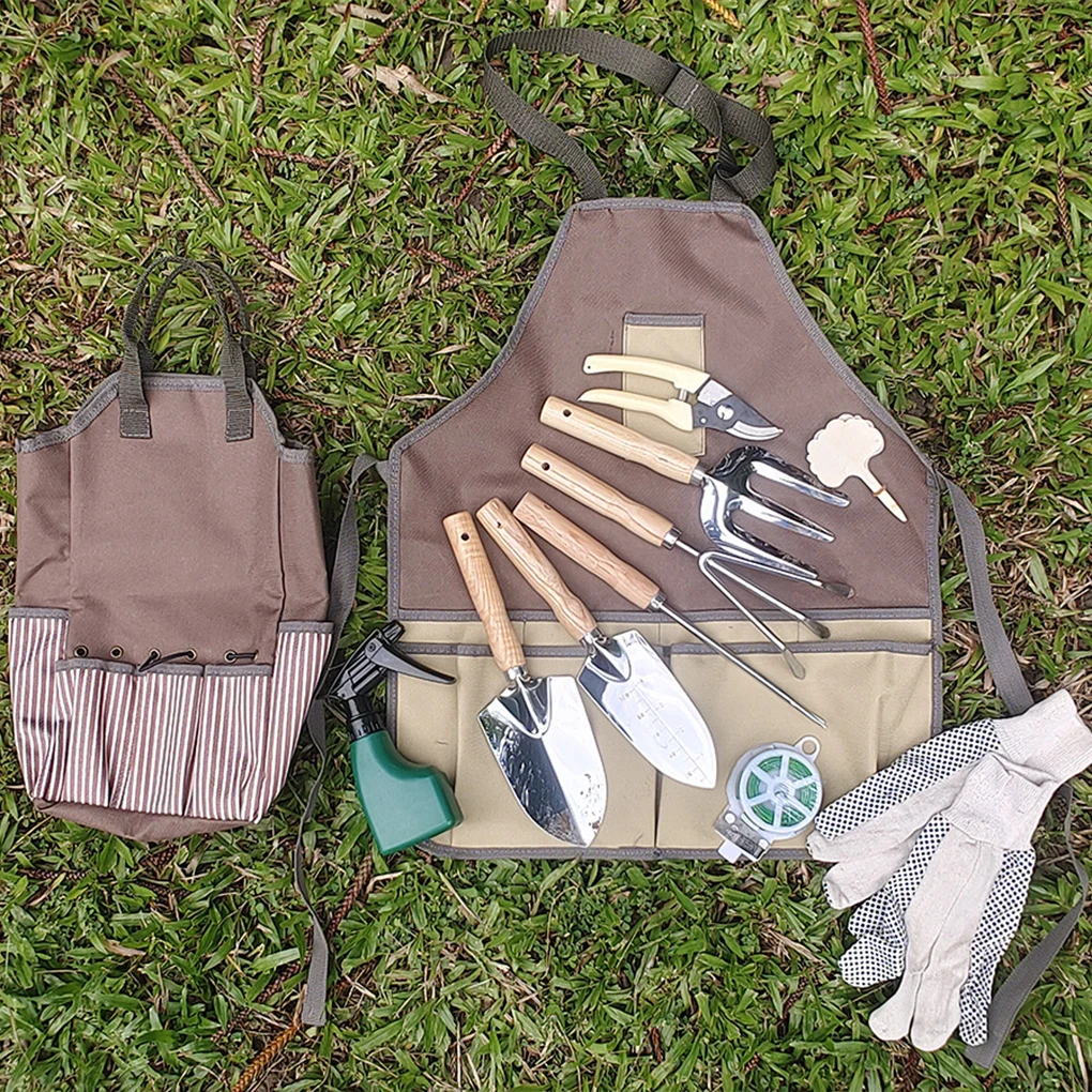 Multifunctional Gardening Tool Set Large Capacity Gardening Storage Bag Waterproof Oxford Apron Outdoor Sea-catching Tools Set