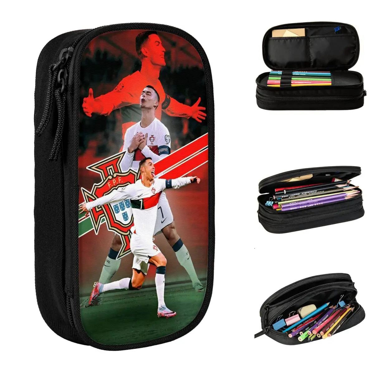 

Cr7 Football Soccer Cristianos Pencil Cases Lovely Cr7 Pen Bags Student Large Storage School Supplies Gifts Pencil Box