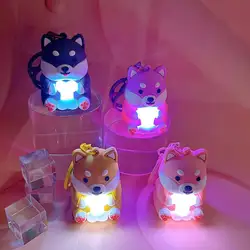 Fashion Japan Shiba Inu Cute Keychains Glowing Dog Keychain For Children Bag Pendant Jewelry Trinket Men's Funny Car Keychain