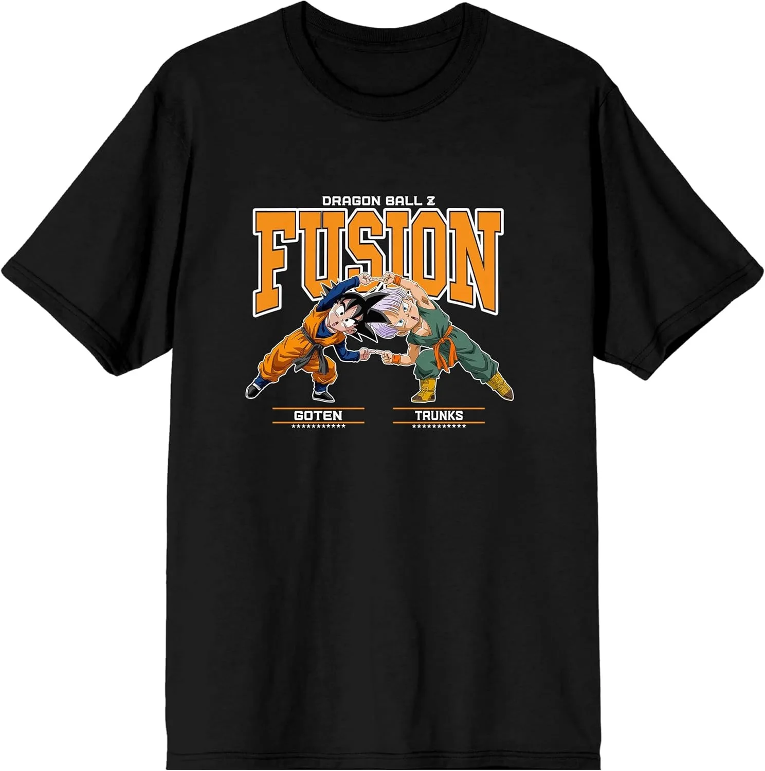 2026 Summer Dragon Ball Retro 100% Cotton Men's T-shirt Oversized Goten & Trunks Fusion Print Top, Unisex & Family Matching Y2k