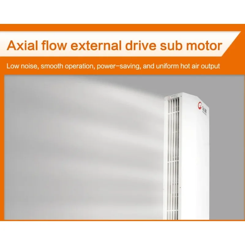 Lateral Style Axial Flow Side Blowing Air Curtain With Heating Function Hot Warm Wind New Condition Core Components Motor