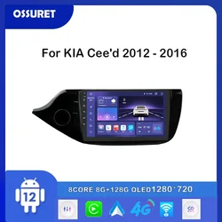 4G 8Core Android Auto Car Radio GPS Stereo For KIA Cee'd JD CEED 2012 - 2016 Multimedia Player DSP Carplay Autoradio 2din Screen