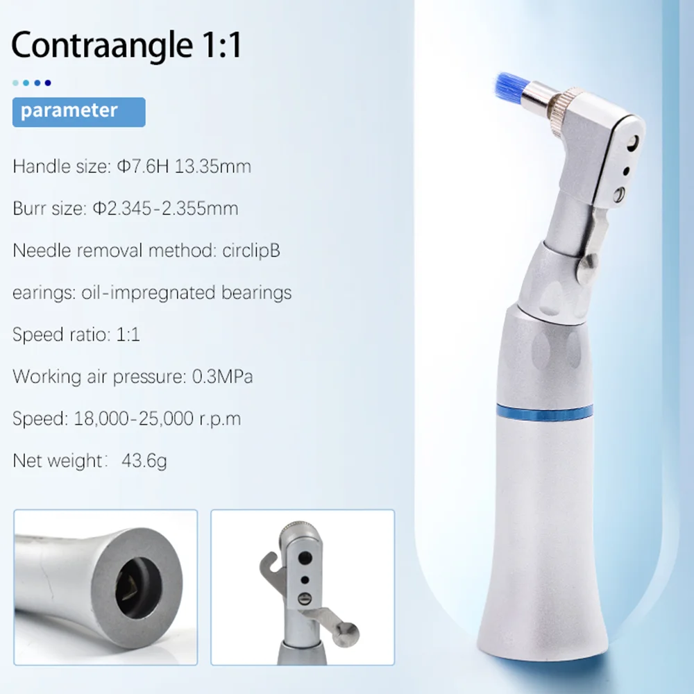 Dental High & Low Speed Handpiece Kit with LED Generator 1:1 Ratio Air Motor 2/4 Holes Dentistry Handpiece Tools Set