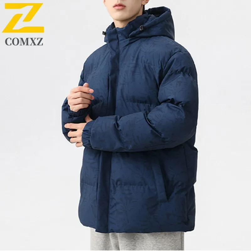 COMXZ Men Padded Jacket Fashion Splicing Outdoor Sport Lightweight Coat Casual Streetwear Style Cold Protection Autumn Garment