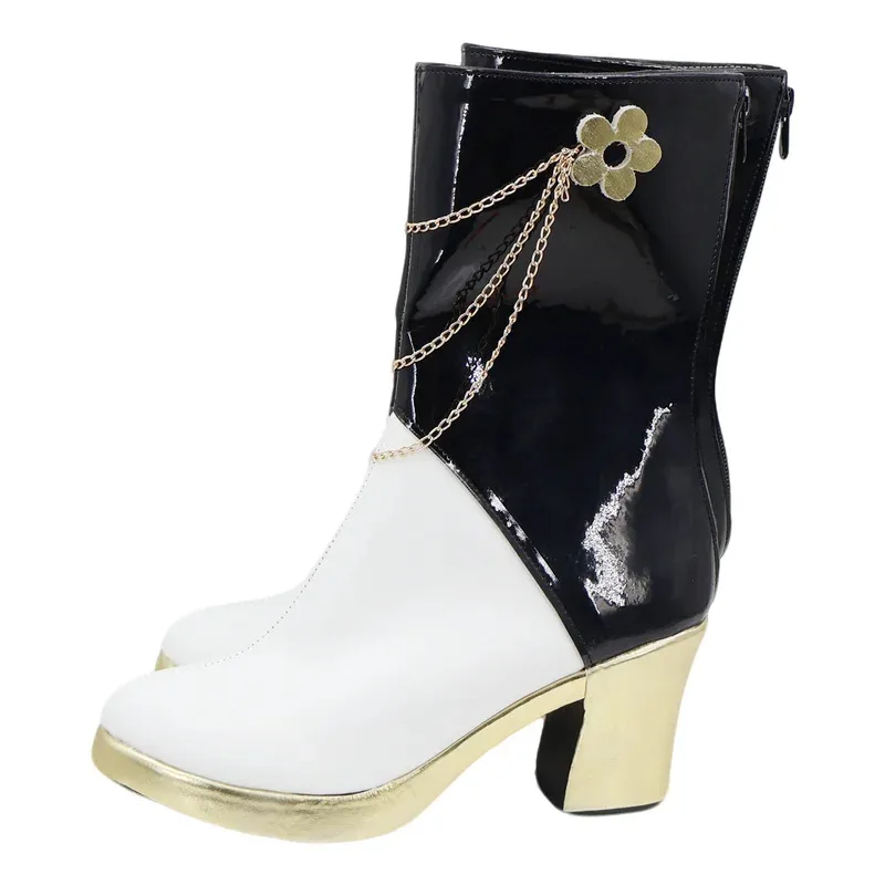 أحذية KPop Demon Hunters Mira Black Golden Woman Halloween Cosplay أحذية jd;2 #4