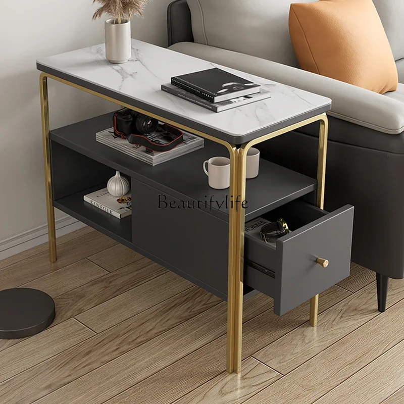 

FG**Light luxury edge few simple small apartment rock slab Italian household locker