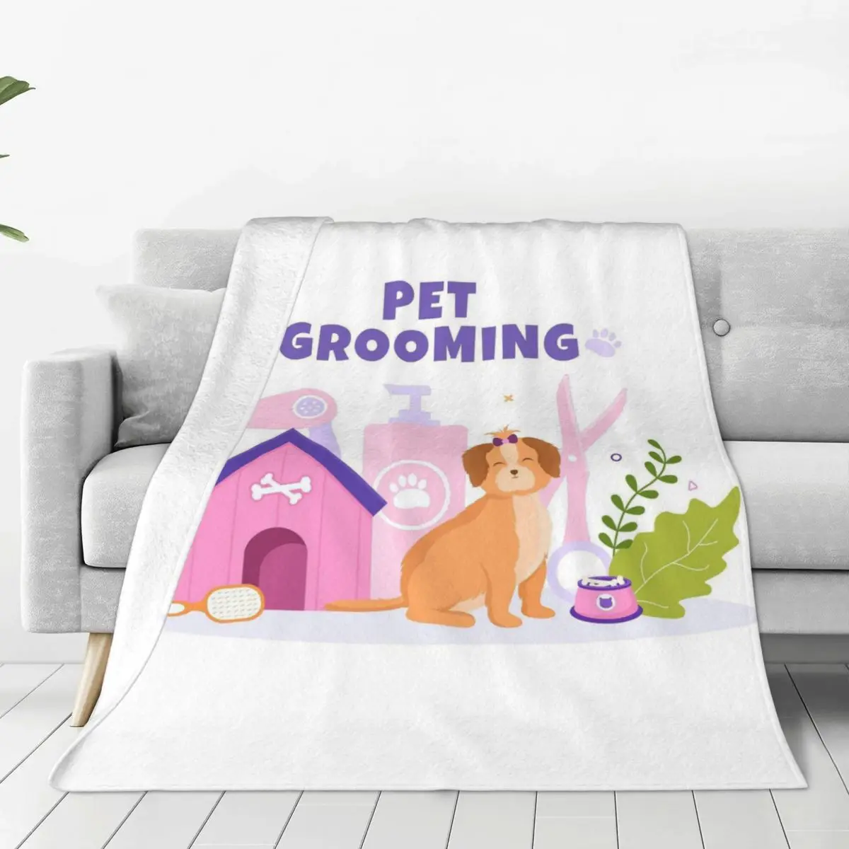 Pet Grooming For Dogs And Cats Blankets Soft Warm Flannel Throw Blanket Cover for Bed Living room Picnic Travel Home Sofa