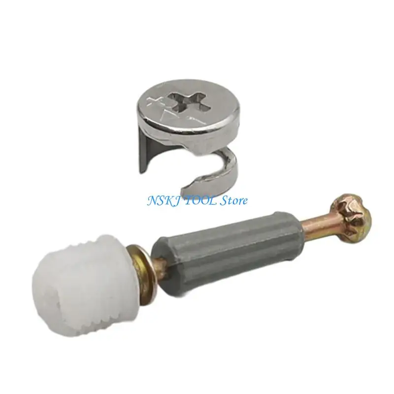 L8RC 100Pcs Cams Screw Eccentric Wheel Nut Cams Lock Nut for Wardrobe Splicing Cabinet