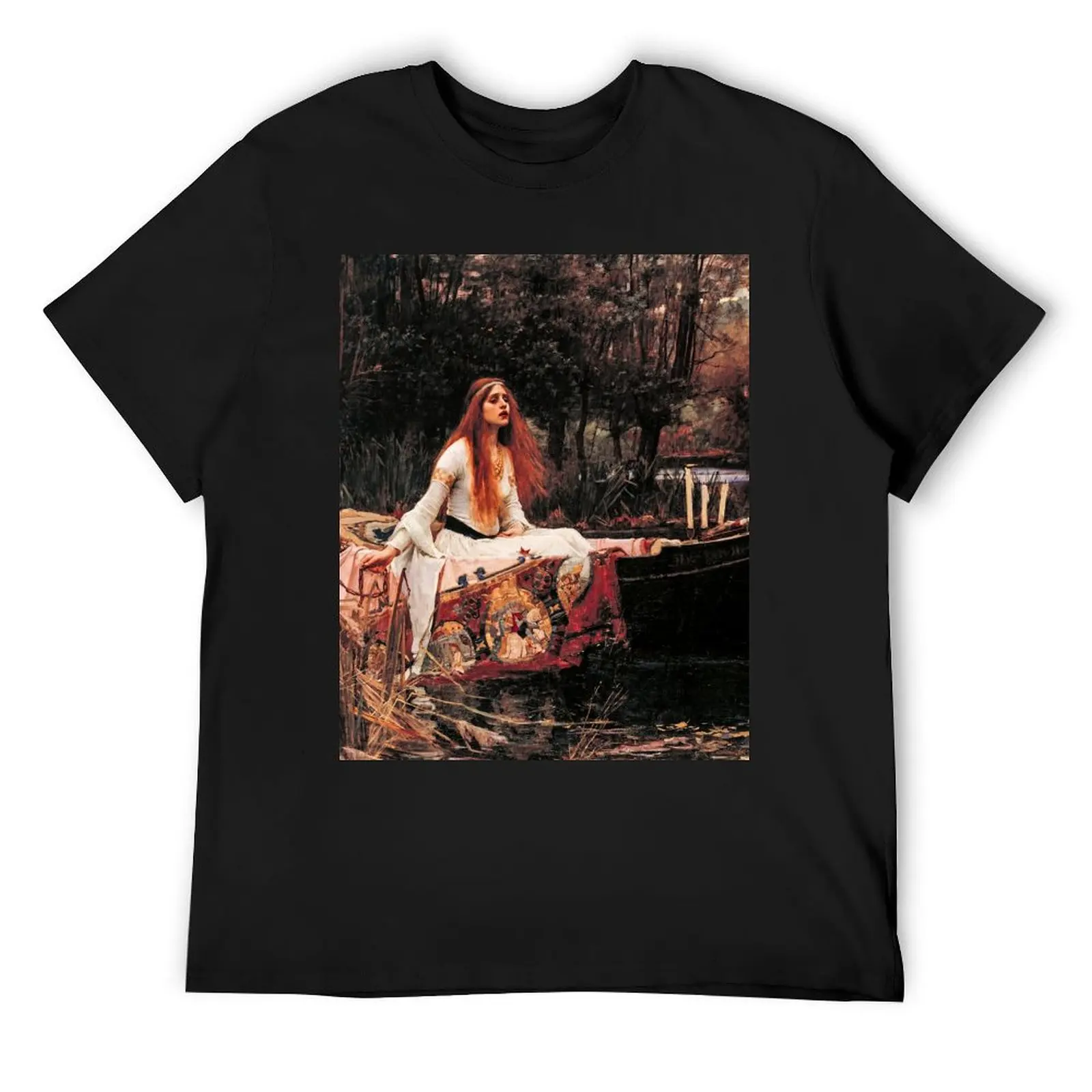 John William Waterhouse - The Lady of Shalott T-Shirt graphic t shirts blacks plus size tops mens plain t shirts