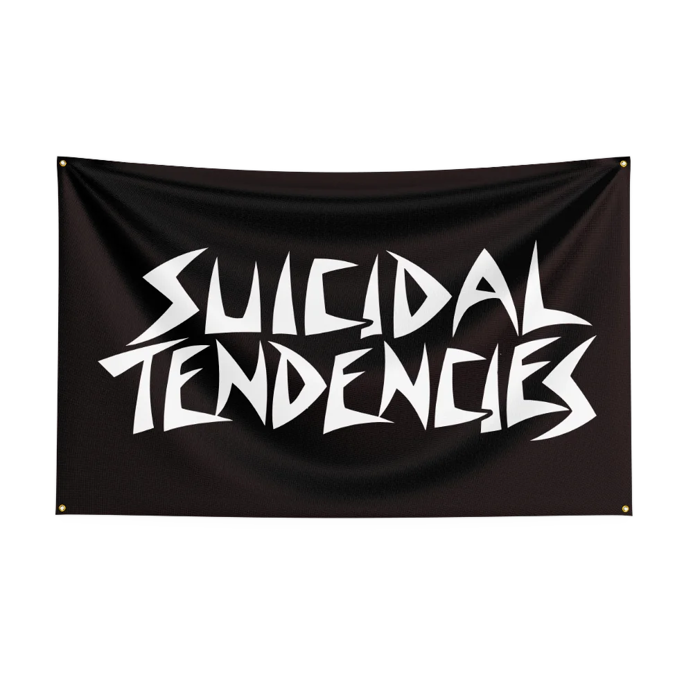 3x5 Ft S-Suicidal-Tendencys Heavy Rock Band Band Banner con stampa digitale in poliestere per arazzo da parete per camera da letto