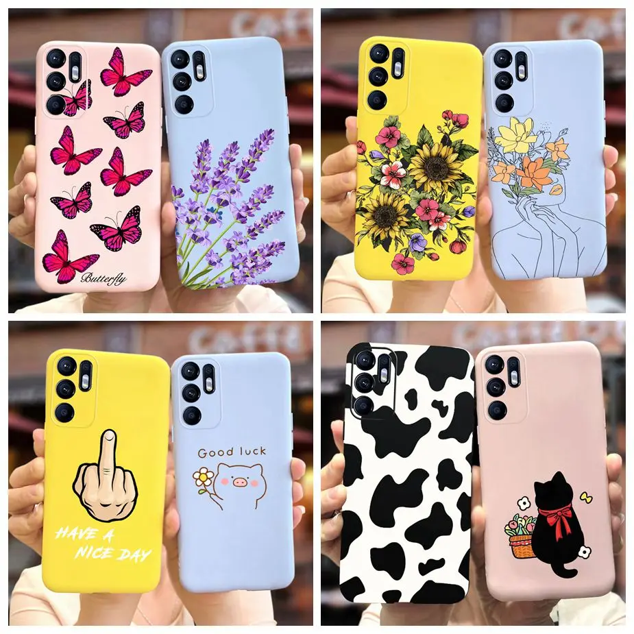 For Oppo Reno 6 Case Oppo Reno6 Pro Soft Silicone Cute Fashion Phone Case For Oppo Reno 6 Pro 5G Reno6 Pro Lite Back Cover Coque