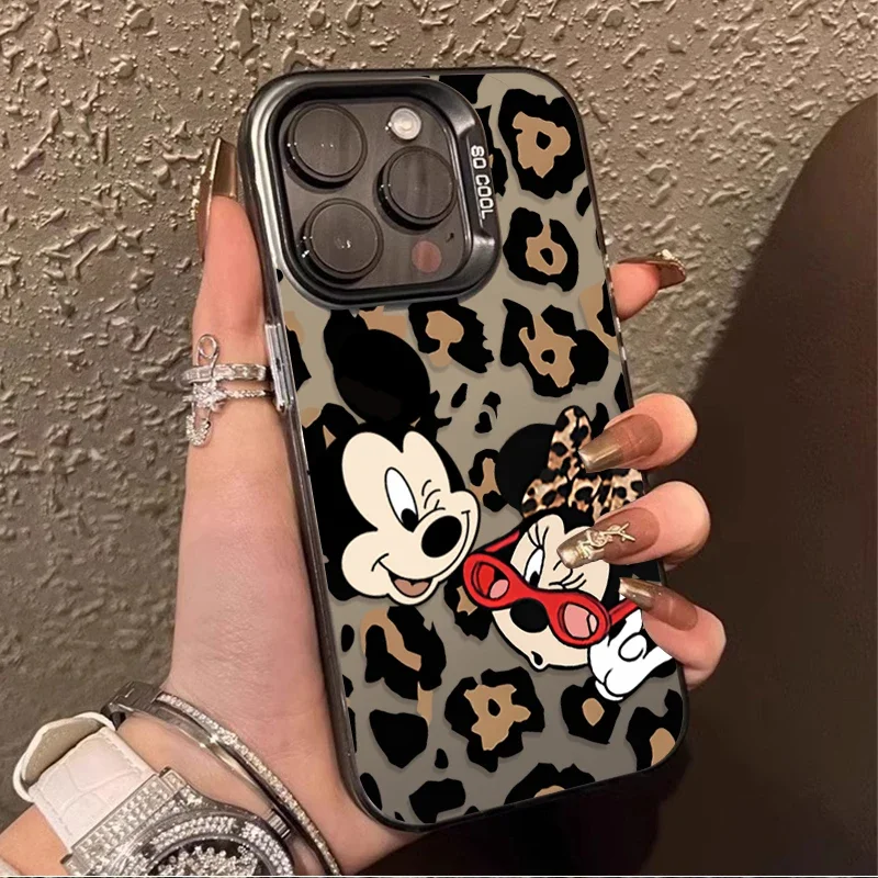 حافظة ميكي بطبعة الفهد لهاتف Xiaomi Redmi A5 A4 A3 A3X A2 A1 Plus 13X Redmi K80 Ultra K70 K70E K60 K60E K50 K40 K40S K30 PC