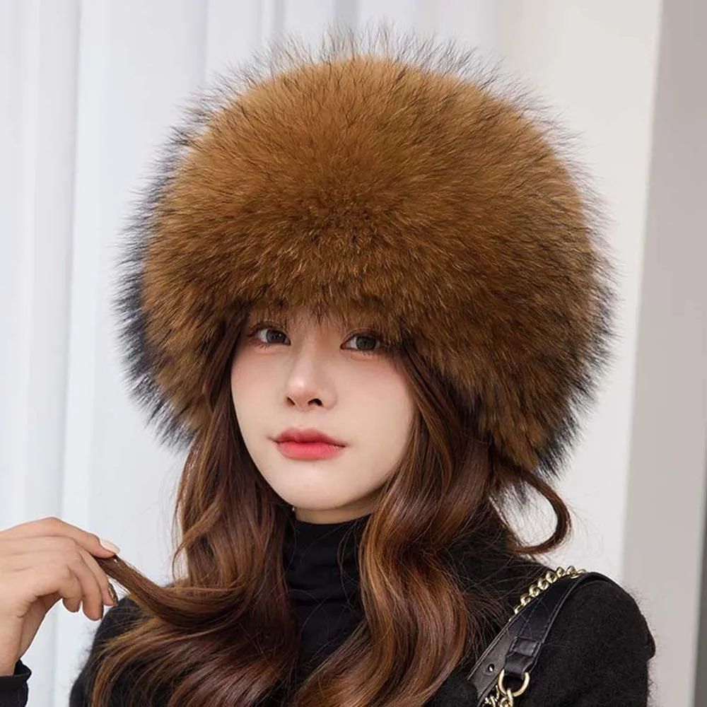 

2025 модная зимняя женская шапка из лисьего меха, советская женская уличная теплая шапка, зимние меховые шапки, хвосты из натурального лисьего меха, холодные шапки-бомберы