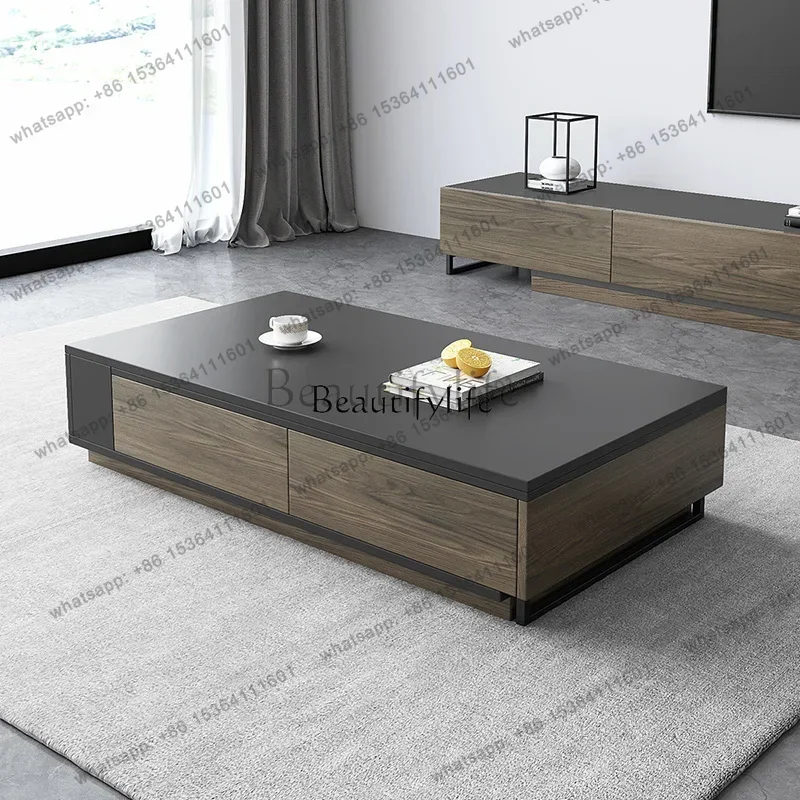 

ls42Coffee table Nordic style living room unique size apartment large capacity storage TV cabinet