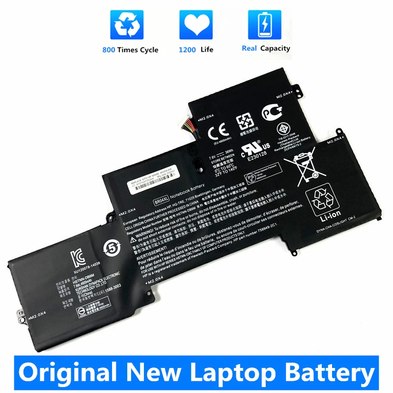 

CSMHY Original New Laptop Battery BR04XL 7.6V 36Wh For 1020 G1 M5U02PA M0D62PA M4Z18PA HSTNN-DB6M HSTNN-I26C HSTNN-I28C