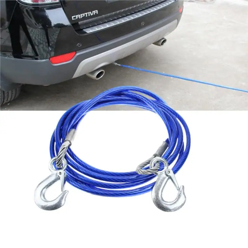 

3-7 Ton Steel Wire Tow Rope-Recovery Cable with Forged Hooks,Emergency Vehicle Towing&Trailer Pulling Kit for Off-Road & SUV