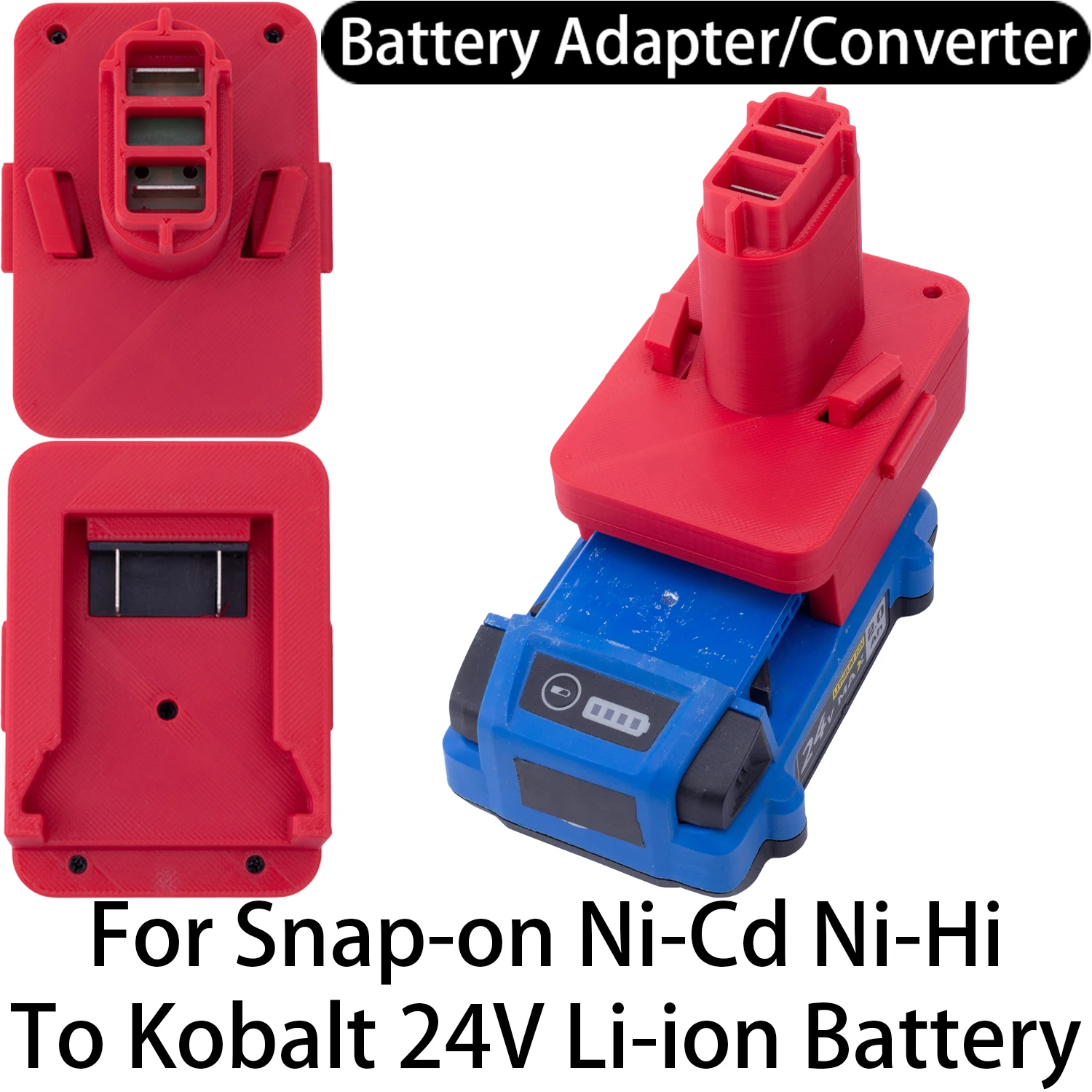 

Battery Adapter Converter For Snap-on Ni-Cd Ni-Hi Tool To Kobalt 24V Li-ion Battery Adapter Converter Power Tool Accessory