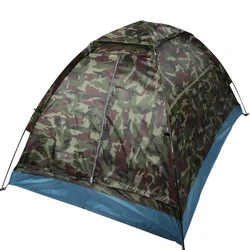 Hiking Kits Camping Tent 1 Person/2 Person Mosquito Prevention Anti-UV Camouflage Tents Double Layer Hiking Tent Ultralight Tent