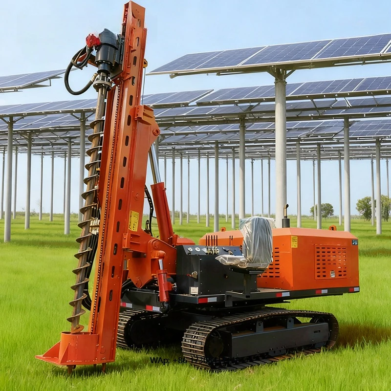 Solar Pile Driver for Rocky Soil Clay Red Soil Latin America Daily Output 300 Plus Piles