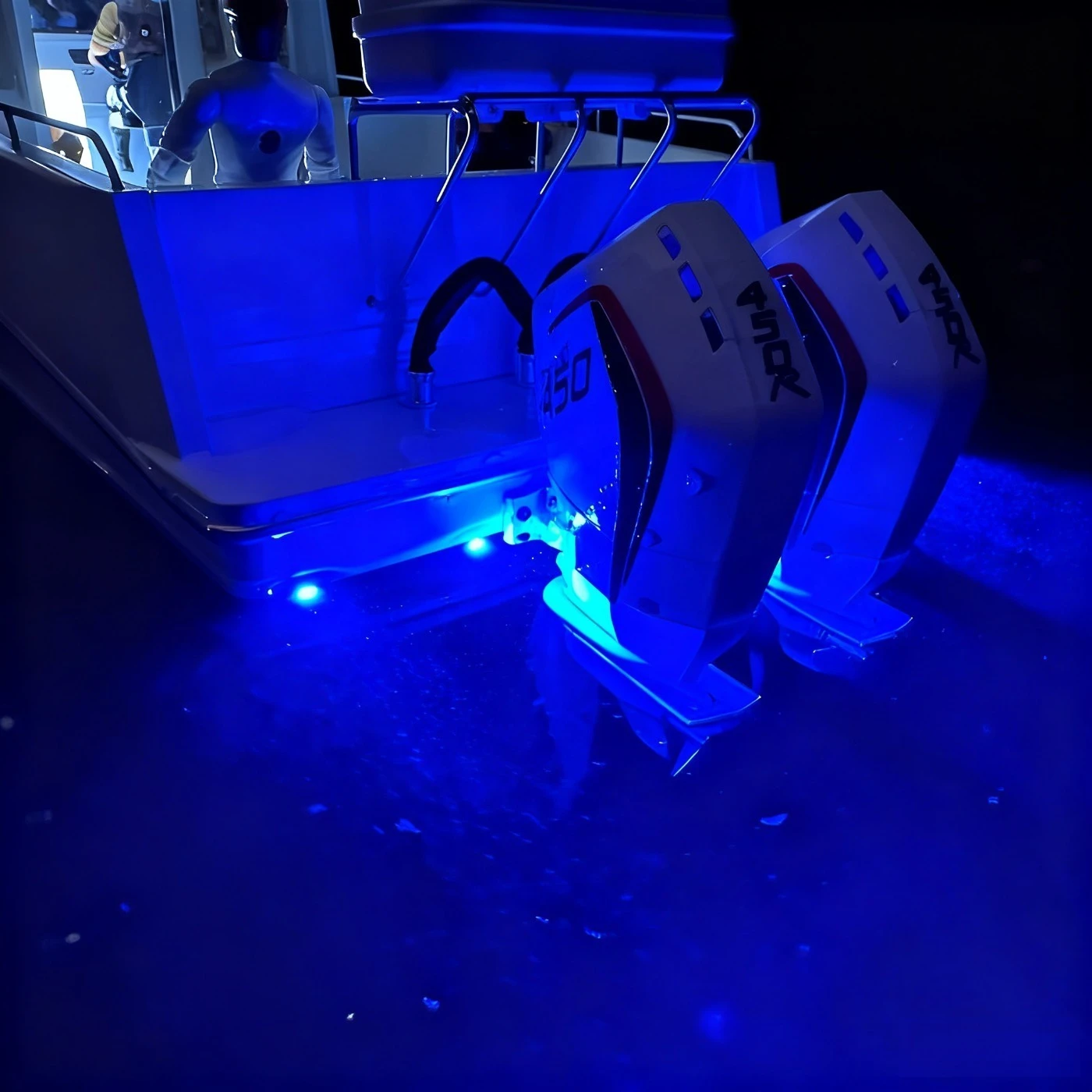 Bateau de pêche à Double moteur hors-bord RC de 80cm, avec lumières imprimées en 3D, formant modèle Schiffe RC, jouet de bateau RTR