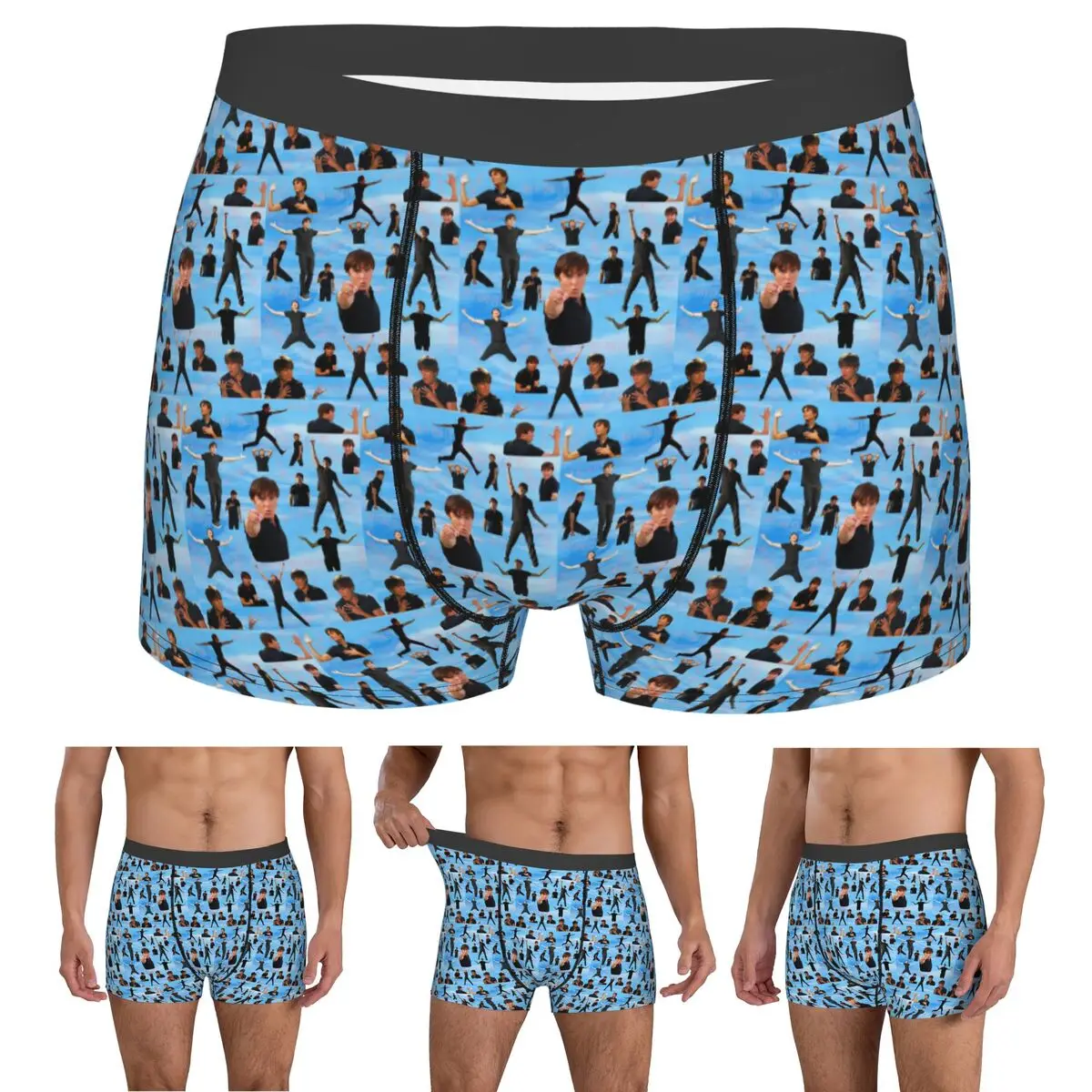 Boxer Underpants Shorts Zac Efron Troy Bolton Bet On It High School Musical Panties Men's Ventilate Underwear Man Boyfriend Gift