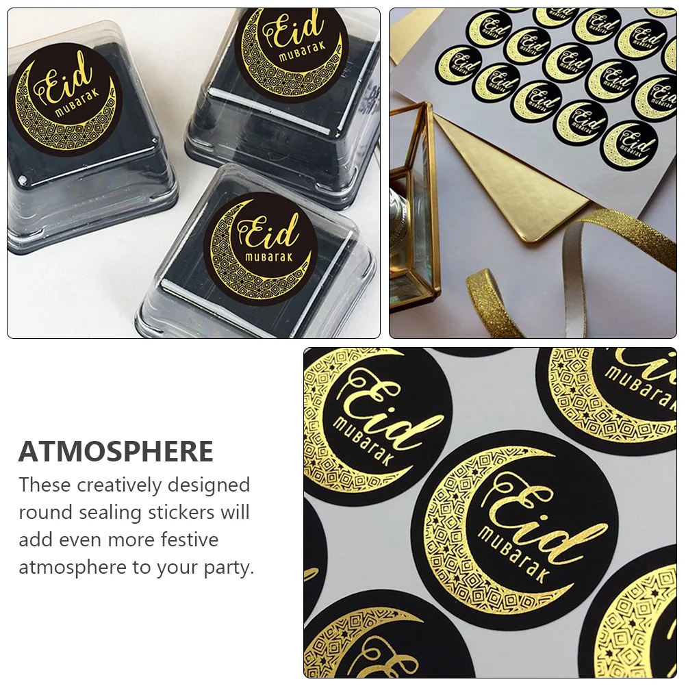 

Sealing Stickers Self Adhesive Labels Practical Decals for Gifts Black Paper Bags Dessert Boxes Envelopes Scrapbooks Gift