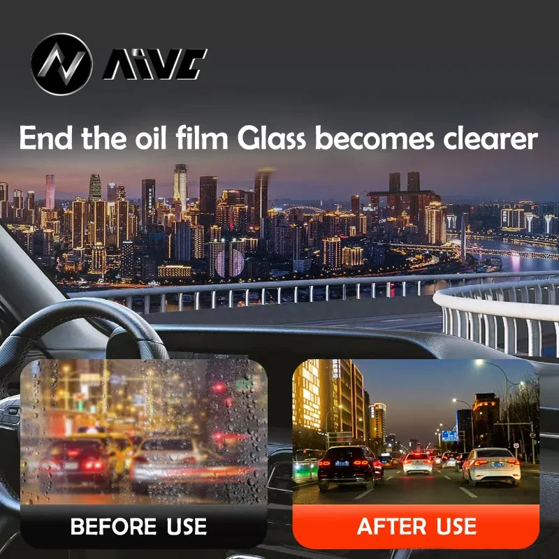 AIVC Automotive Glass Oil Film Cleaner: Multi-Purpose Cleaning Agent Removing Windshield Oil Film Coatings And Glass Protection.