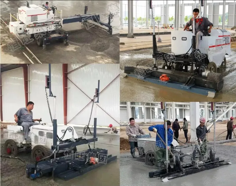 Heavy Duty Laser Concrete Screed Vibratory Land Leveling Machine Concrete Laser Screeds Fully Automated Self Leveling System