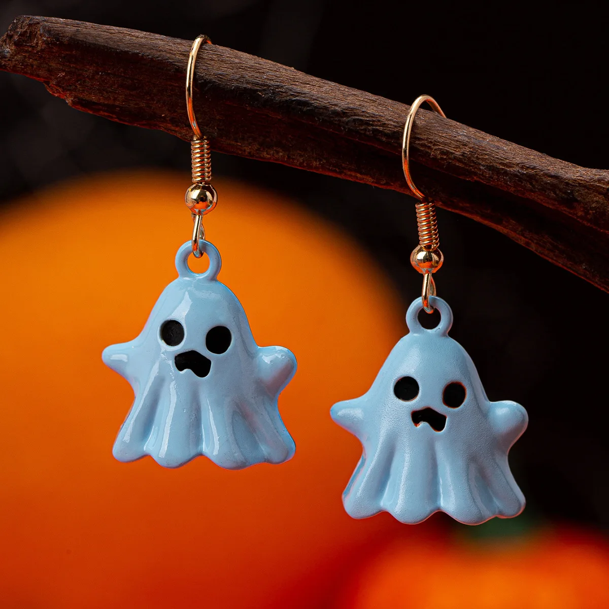 Europe and America Multi-color Stereoscopic Ceramics Ghost Ear Nails UNISEX Halloween Cute Ghost Jewelry Earrings