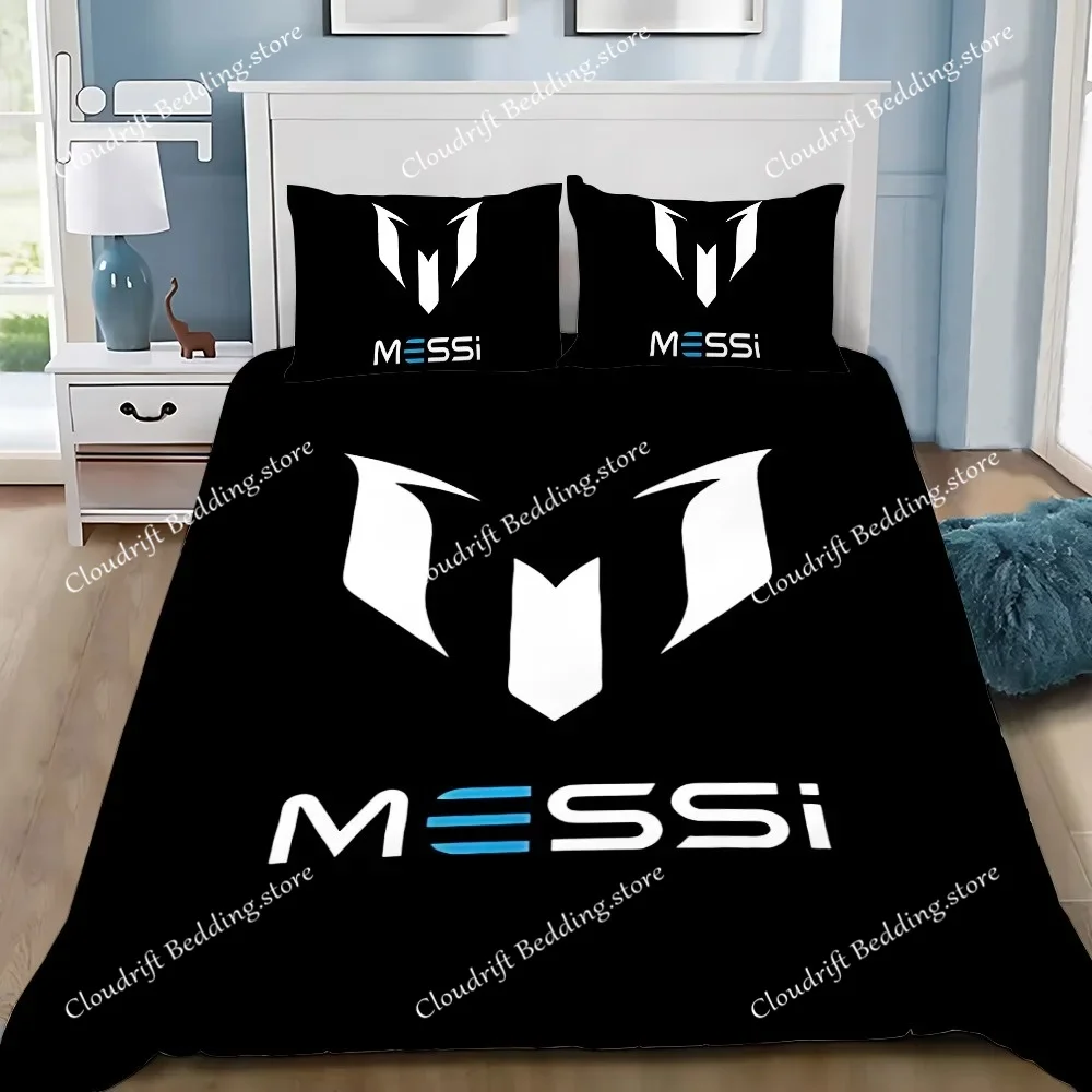 Duvet Cover Pillowcase Bedding Set Famous Footballer M-Messis Adult BoyGirl Bedroom Decoration Children Single Double Large Size