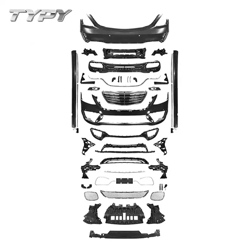 

Car Modified S65 Style Grille 2014-2020 W222 Hood Fender For Mercedes-Benz W222 to S65 AMG Bumper Body Kits