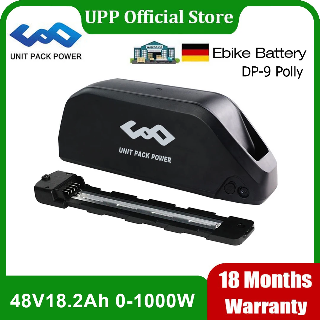 DP-9 Polly E-Bike Akku Hailong 48V 18,2Ah 18650 Unterrohr Lithium-Akku für Elektrofahrrad 48V 1000W 750W 500W 250W Motor