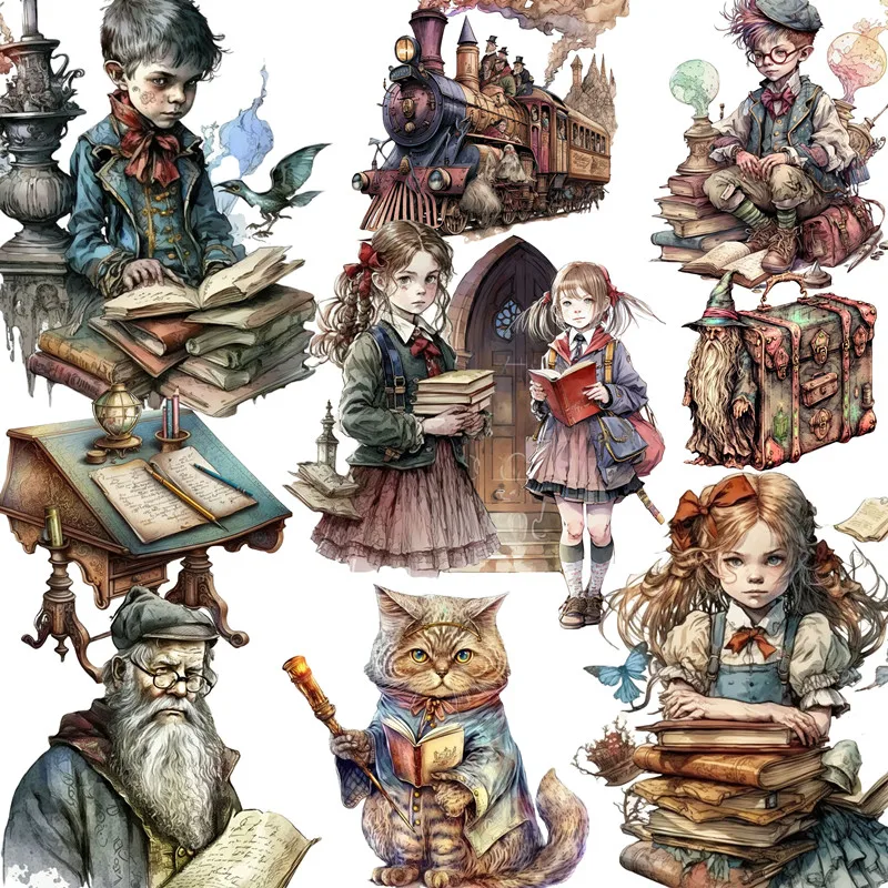 20Pcs/Pack Magic Academy Sticker DIY Craft Scrapbooking Album Junk Journal Decorative Stickers