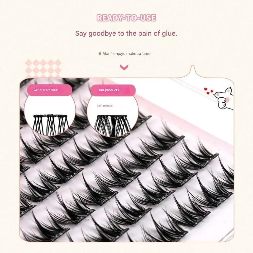 Reusable No Need Glue False Eyelashes Self-adhesive Small Firefly Eyelashes Makeup 5D Trilogy Sunflower DIY Makeup Tools