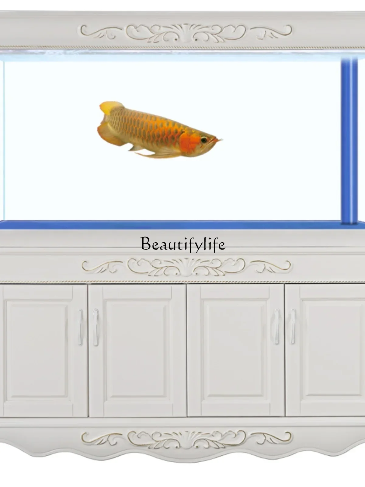 

LD33Living Room Large Bottom Filter Ecological New Super White Household Solid Wood Fish Tank