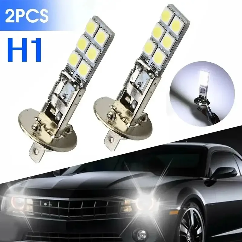 2/4 Buah H1 Putih 6000K 55W 12 SMD 5050 Set Bohlam Lampu Depan LED Driving-Light Pro