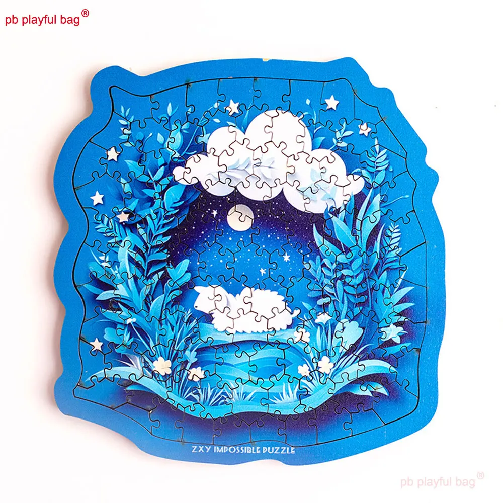 ตัวต่อจิ๊กซอว์รูปสัตว์การ์ตูน ของเล่นเสริมพัฒนาการ แกะนอนหลับ งานศิลปะ ระดับความยากสูง ของเล่นเด็ก ตัวต่อไม้ ของขวัญคริสต์มาส ของตกแต่ง UG384