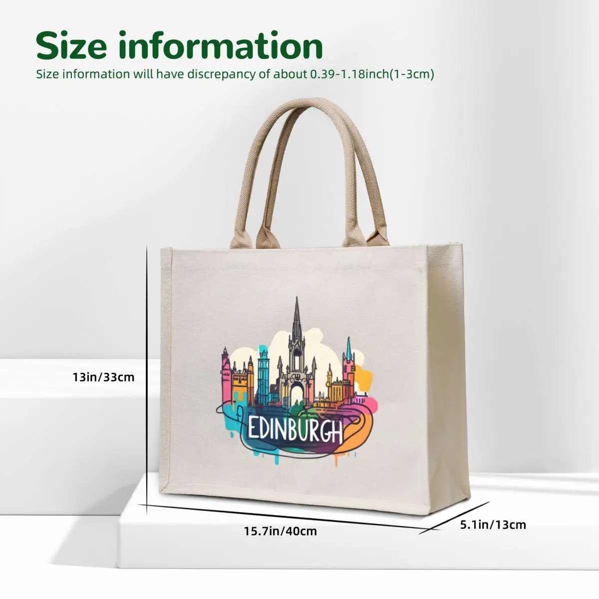 Edinburgh Scottland Tote Bag shopping bag logo female bag Lady bags