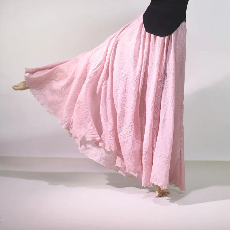 Cotton and Linen Midi Skirt for Women 2025 New Spring/summer Retro Irregular Skirt for Women