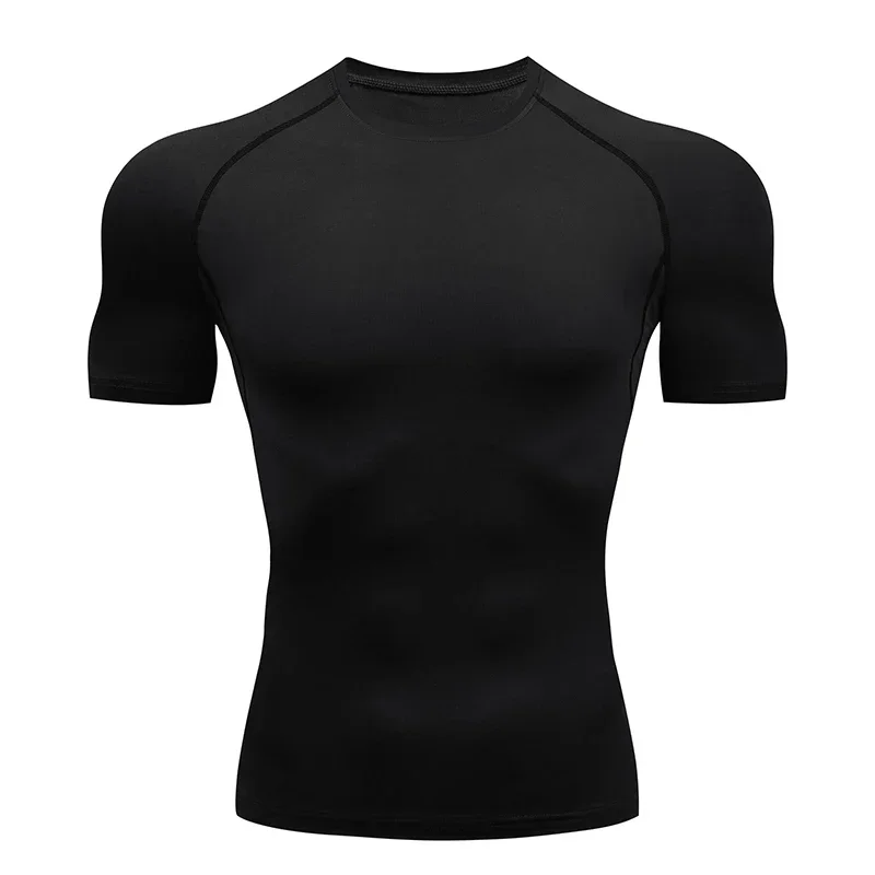 Man Running Compression T-shirt Short Sleeve Sport Tees Gym Fitness Sweatshirt Male Jogging Tracksuit Homme Athletic Shirt Tops