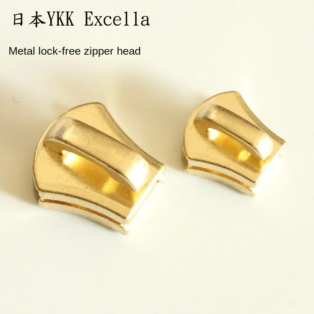 Japan YKK Excella Metal Lock-free Zipper 5th 3rd Zipper DF2ENT2 Gold Zipper Repair Kit Fermeture Éclair Pour Couture5pcs